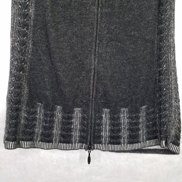 Indigenous Fair Trade Sweater Women's S Gray Zip Up Cardigan Organic Cotton Peru - Picture 6 of 11